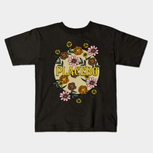 Placebo Name Personalized Flower Retro Floral 80s 90s Name Style Kids T-Shirt